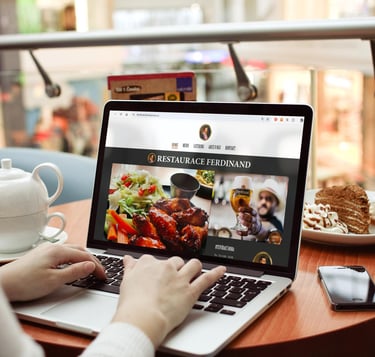 webová stránka vytvořená pro Restauraci Ferdinand v Benešově