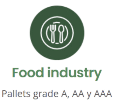 Illustrated with a utensils icon, featuring pallets in grades A, AA, and AAA