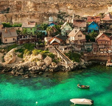 Malta coastline traditional houses and beach Mediterranean island culinary travel destination
