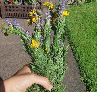 Smudge bundles and herbs