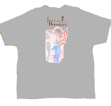 T-Shirt, Short Sleeve, GRAY, Painting on back - $20.00