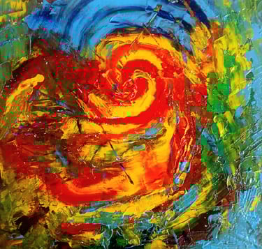 Naada Oil on Canvas Painting by Anuragk Gupta