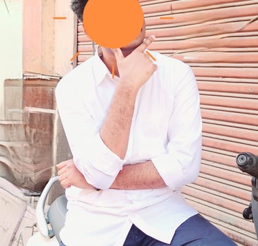 Male image thinking deeply