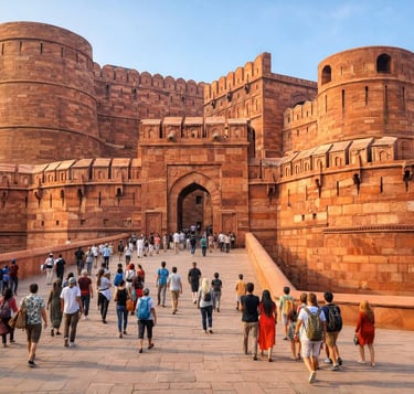The magnificent Agra Fort in Agra