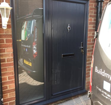 new anthracite grey front door installed by buildmydoor