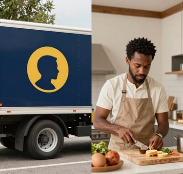 blue and white striped round textile