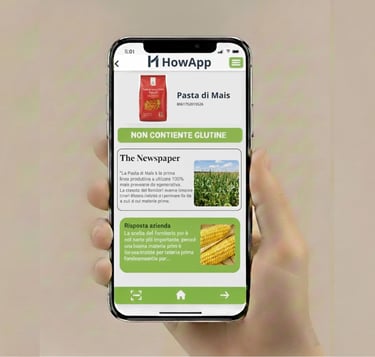 la schermata di un telefono che mostra le notizie sull'azienda alimentare