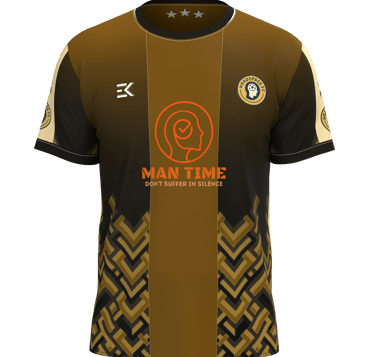 a soccer jersey with a man's face and a man's face