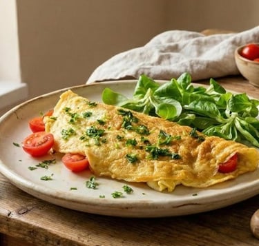 How to make savory omelette for breakfast