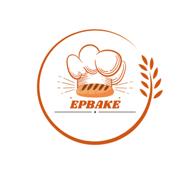 Epbake logo – creative brandable domain name for baking and food businesses