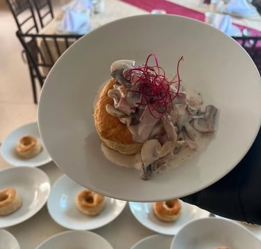 volován en salsa de champiñón