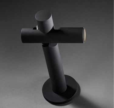  Baliza de exterior KIBE negra con doble foco orientable, ideal para jardines y terraza