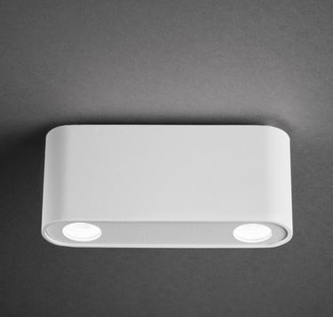 Aplique de pared MOON blanco de doble haz de luz, moderno y decorativo