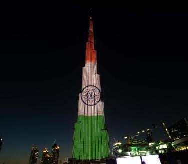 Burj Khalifa in Indian Flag Colour