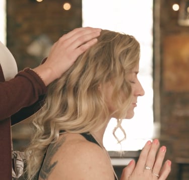 woman receiving energy healing