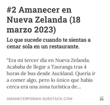 Newsletter 2: Amanecer en Nueva Zelanda