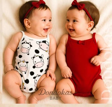 Kit com 2 Body Bebe Menina Alcinha Algodão