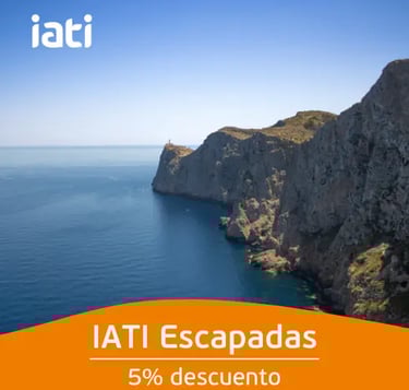 Scenic coastal cliffs over blue ocean for IATI Escapadas travel insurance discount.