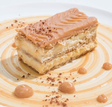 Postre con dulce de leche