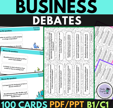 communicative activities for english lessons business debates