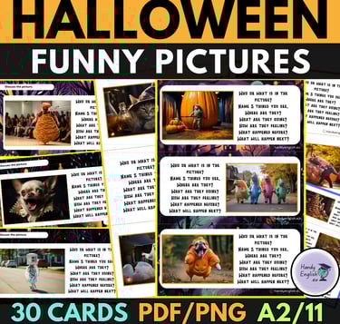halloween funny pictures speaking cards esl english lessons