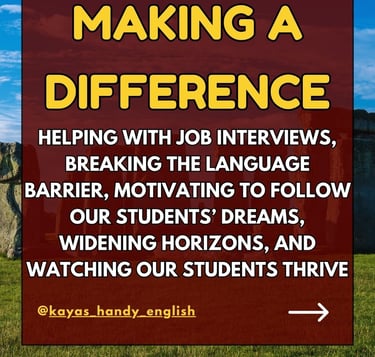 advantages of being an English (ESL) teacher