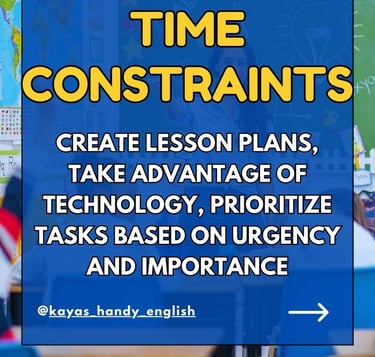 training for ESL/EFL Teachers: busy schedule