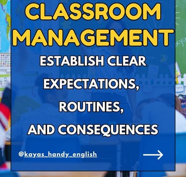 training for ESL/EFL Teachers: classroom management