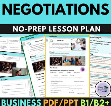 negotiations esl  business english lesson plan
