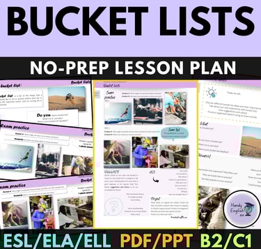 communicative activities for english lessons bucket list