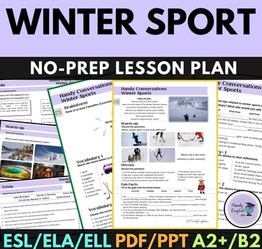 winter sports english lesson plan esl for english lessons