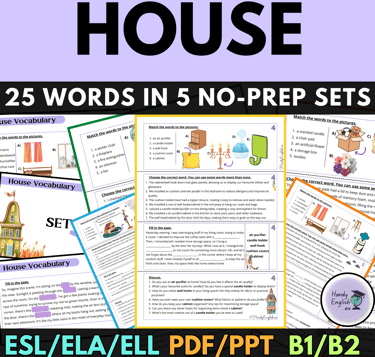 communicative activities for english lessons house vocabulary