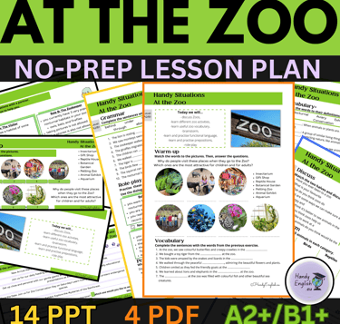 communicative activities for english lessons at the zoo