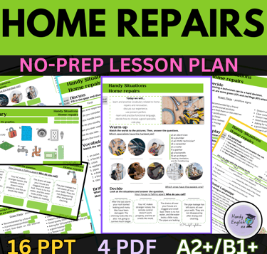 communicative activities for english lessons home repairs