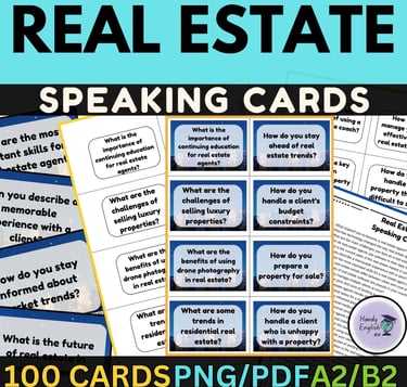 communicative activities for english lessons real estate speaking cards