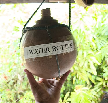 Handmade water bottle from a Gourd