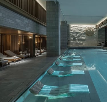luxury spa indoor pool interior design