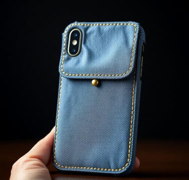 phone case made out of denim