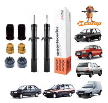 2 Amortecedores Dianteiros Uno Modelo Quadrado de 2009 a 2013