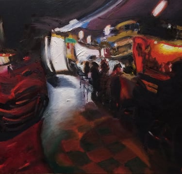 Dive, 2021, oil on canvas, 20x16"