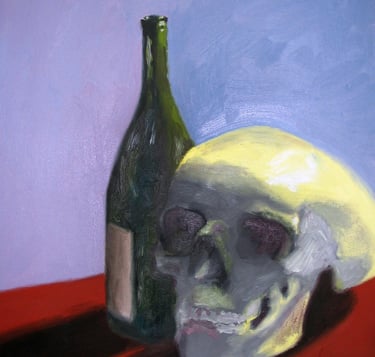 Don't Drink Too Much, 2014, oil on canvas, 18x24"