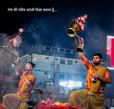 Evening Ganga Aarti at Assi Ghat