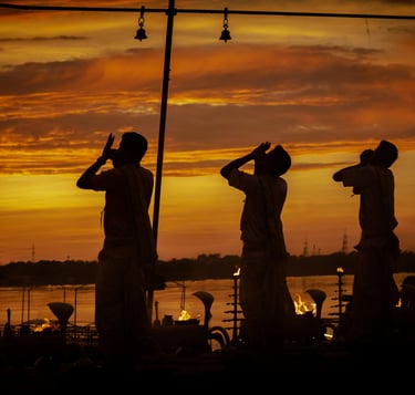 Morning time Ganga Aarti 