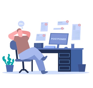 darbų atideliojimas ir atideliotojų tipai