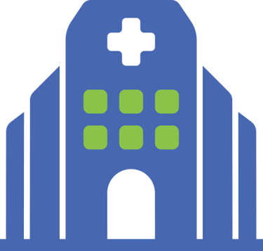 An icon showing a healthcare workplace