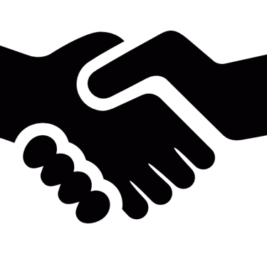 a handshake of two hands holding hands