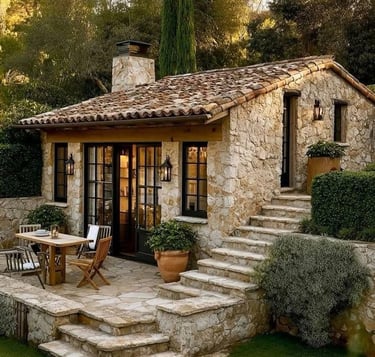 doğal görünümlü taş ev çalışması