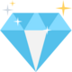 Icon diamant bleu pour Forfait VIP