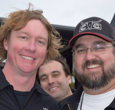 James and Brad Orrison (The Shed) - Allen Smith (Boars Night Out) photobomb NBBQA San Marcos 2014