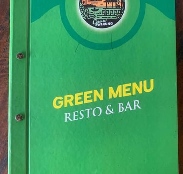 Menu Warung green by Sunrise dive bali 
